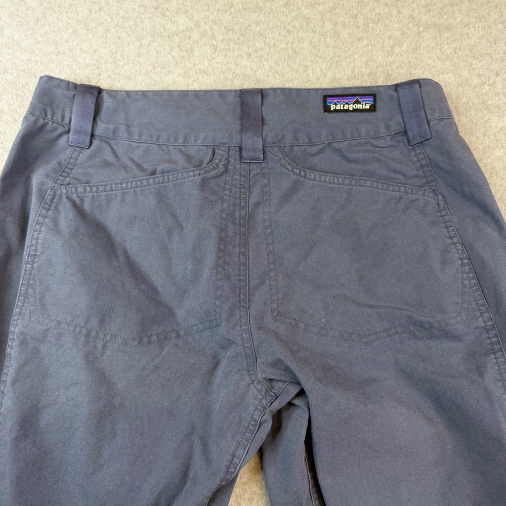Patagonia Happy Hike Studio Pants Blue Gray Organic Cotton Blend Size 8 83086 - Picture 8 of 10